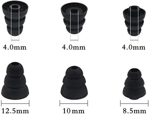 JNSA Triple Flange Ear Tips for Earbuds | Noise Isolation & Secure Fit (70-120 chars) thumbnail 2