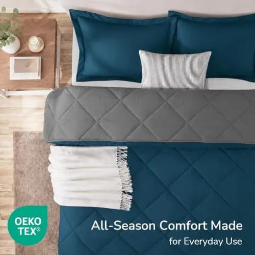 downluxe Twin Comforter Set Soft Reversible 2 Pieces | All-Season Cozy Bedding thumbnail 4