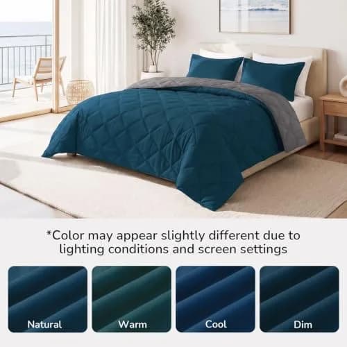 downluxe Twin Comforter Set Soft Reversible 2 Pieces | All-Season Cozy Bedding thumbnail 8
