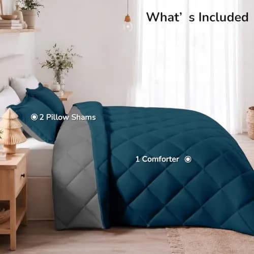 downluxe Twin Comforter Set Soft Reversible 2 Pieces | All-Season Cozy Bedding thumbnail 9