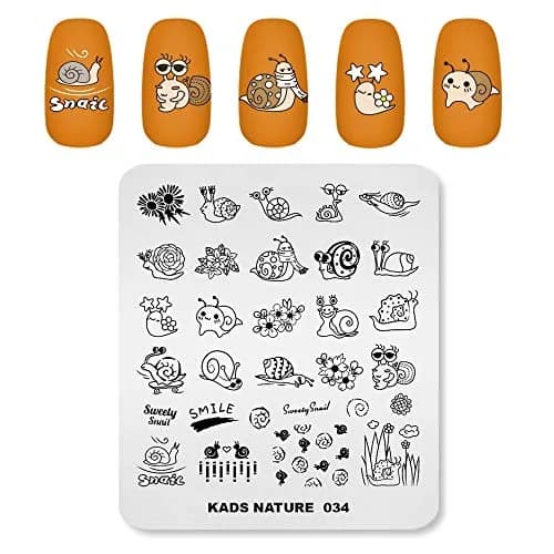 KADS Nail Stamping Plates Nature Template Image Design for Art Decoration and DIY Nail Art (NA034) | Reusable Stainless Steel Nail Art Template thumbnail 1