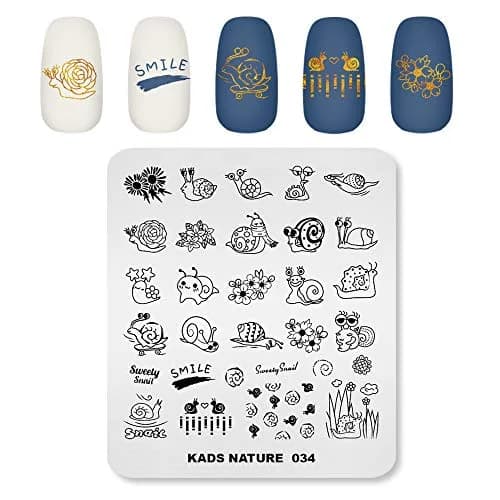 KADS Nail Stamping Plates Nature Template Image Design for Art Decoration and DIY Nail Art (NA034) | Reusable Stainless Steel Nail Art Template thumbnail 4