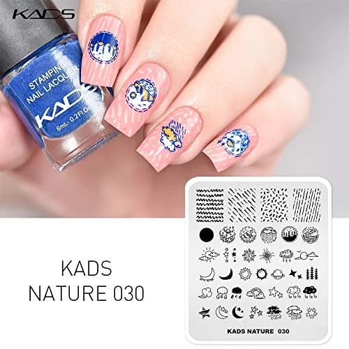 KADS Nail Stamping Plates Nature Template Image Design for Art Decoration and DIY Nail Art (NA030) | Reusable Stainless Steel Nail Art Plate thumbnail 4