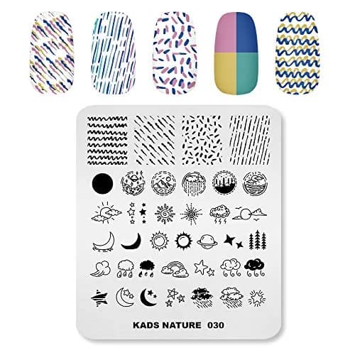 KADS Nail Stamping Plates Nature Template Image Design for Art Decoration and DIY Nail Art (NA030) | Reusable Stainless Steel Nail Art Plate thumbnail 2