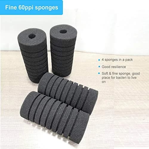 hygger Replacement Sponges for Aquarium Double Sponge Filter (M) | Soft, Reusable, 15-55 Gallon thumbnail 4