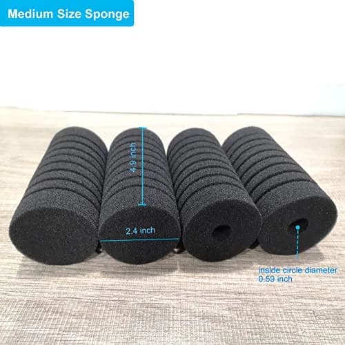hygger Replacement Sponges for Aquarium Double Sponge Filter (M) | Soft, Reusable, 15-55 Gallon thumbnail 3