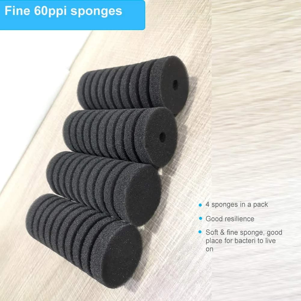 hygger Replacement Sponges for Aquarium Double Sponge Filter (S) | Soft, Reusable & High Absorption thumbnail 4