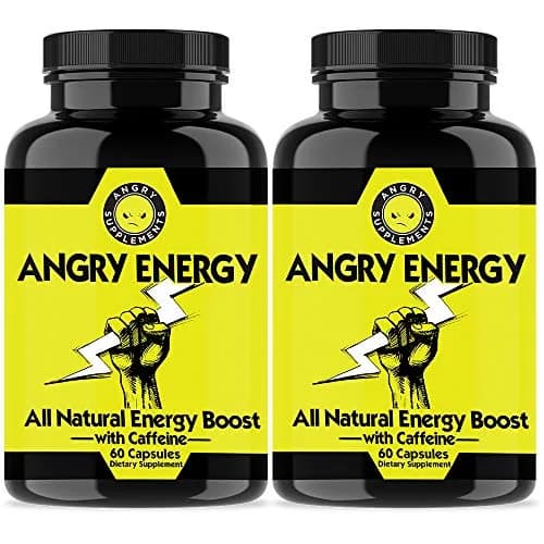 Angry Supplements Angry Energy Capsules 60 Count | Natural Non-GMO Energy Booster for Focus & Stamina thumbnail 1