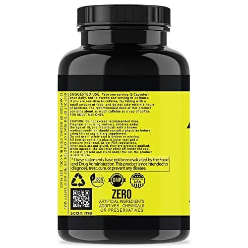 Angry Supplements Angry Energy Capsules 60 Count | Natural Non-GMO Energy Booster for Focus & Stamina thumbnail 4