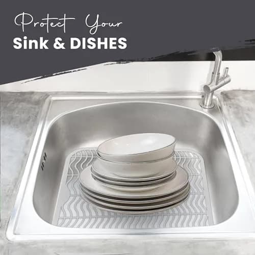DecorRack Sink Protectors for Kitchen, Plastic 12" x 11" | Protect Sink from Damage & Scratches thumbnail 4