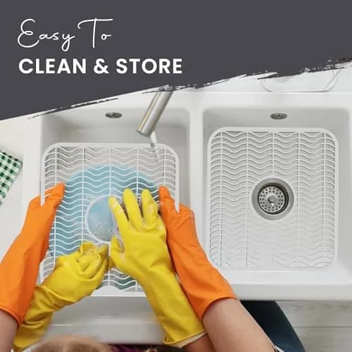 DecorRack Sink Protectors for Kitchen, Plastic 12" x 11" | Protect Sink from Damage & Scratches thumbnail 5