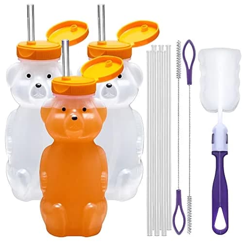 Special Supplies Honey Bear Straw Cup 237ml (8 Fl Oz) | Therapy Assist for Low Suction & Mobility thumbnail 1