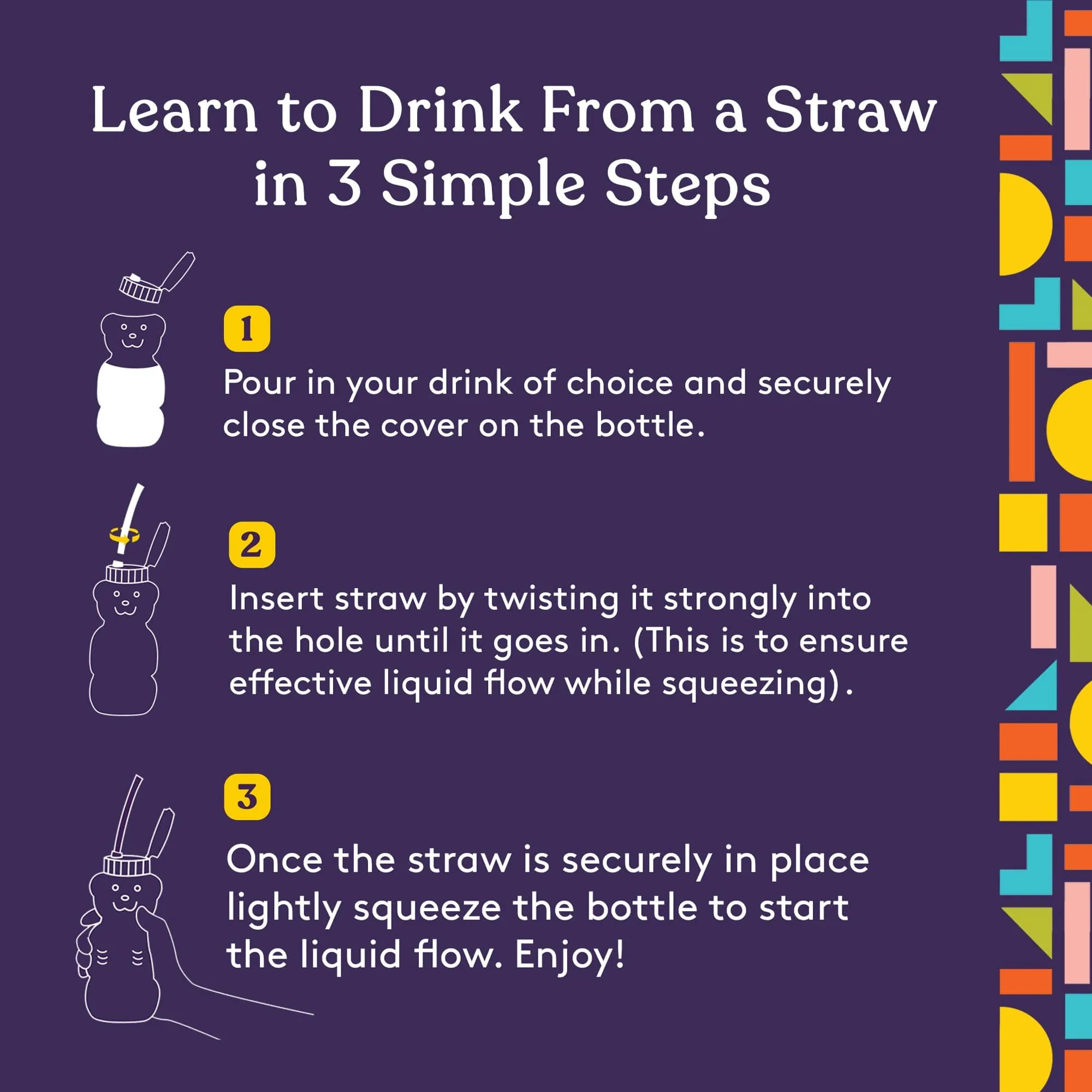 Special Supplies Honey Bear Straw Cup 237ml (8 Fl Oz) | Therapy Assist for Low Suction & Mobility - view 8