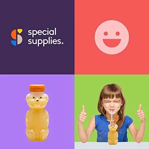 Special Supplies Honey Bear Straw Cup 237ml (8 Fl Oz) | Therapy Assist for Low Suction & Mobility thumbnail 9
