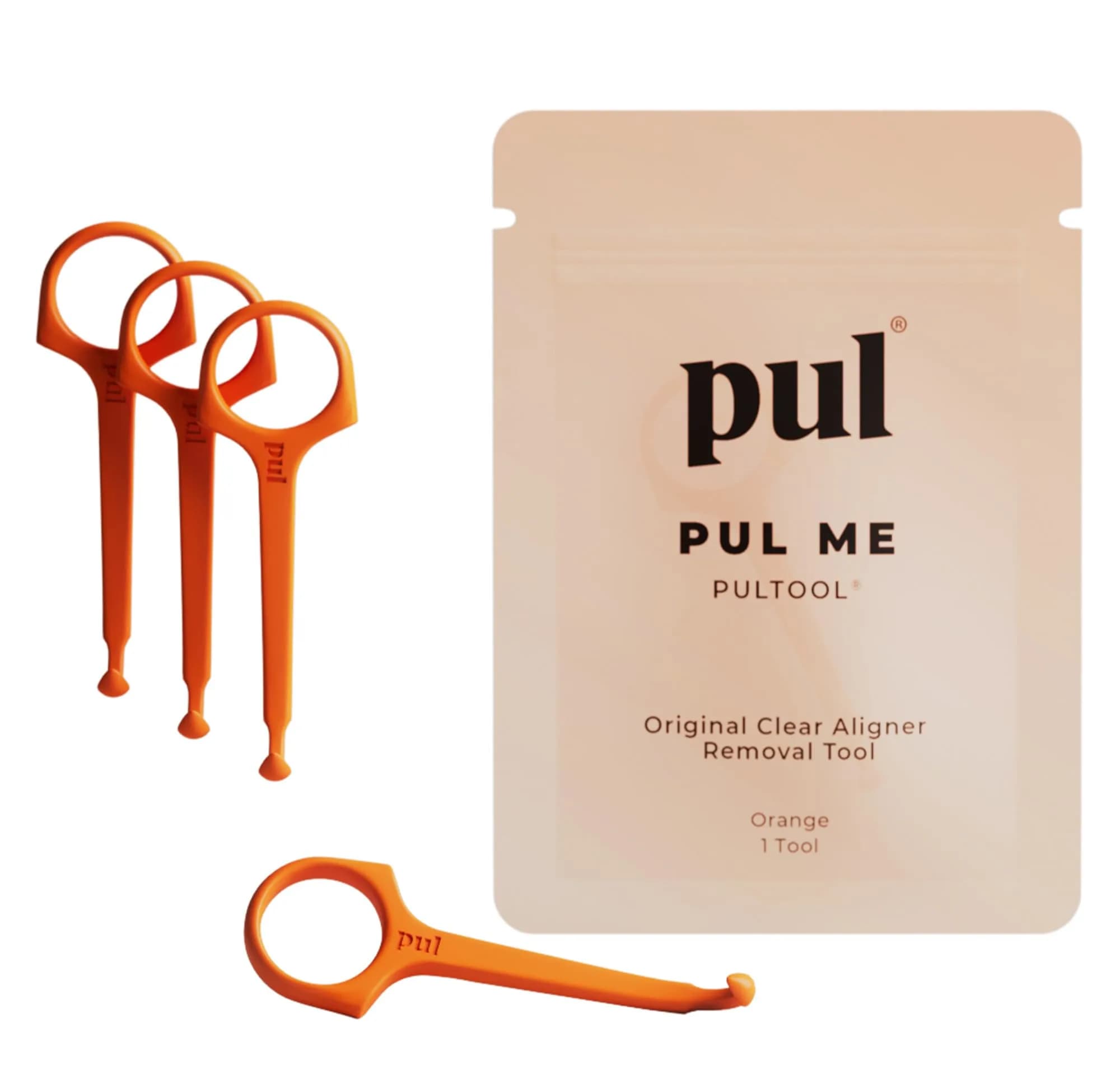 The Pultool Orange Aligner Removal Tool 4-Pack | FDA-Registered Orthodontic Accessory - main product image