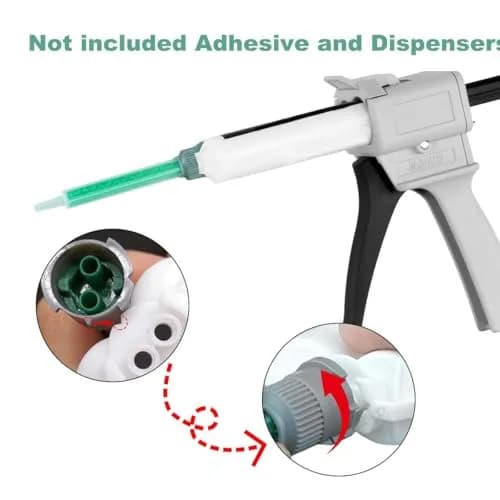 FRIGIIRE Green Static Mixing Nozzles for 50ml Dual-Barrel Cartridges, 91mm (3.6in) | 20-Piece Pack for 1:1 & 2:1 Ratios thumbnail 4