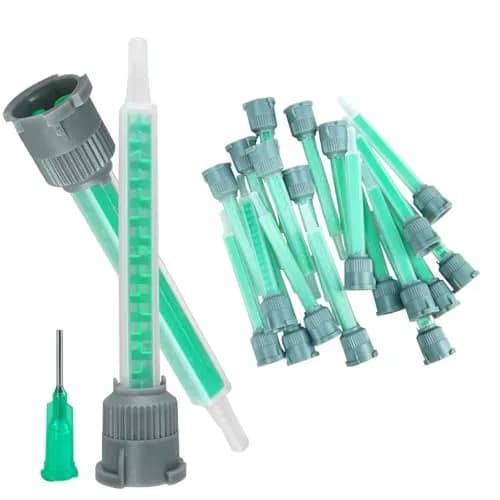 FRIGIIRE Green Static Mixing Nozzles for 50ml Dual-Barrel Cartridges, 91mm (3.6in) | 20-Piece Pack for 1:1 & 2:1 Ratios thumbnail 1