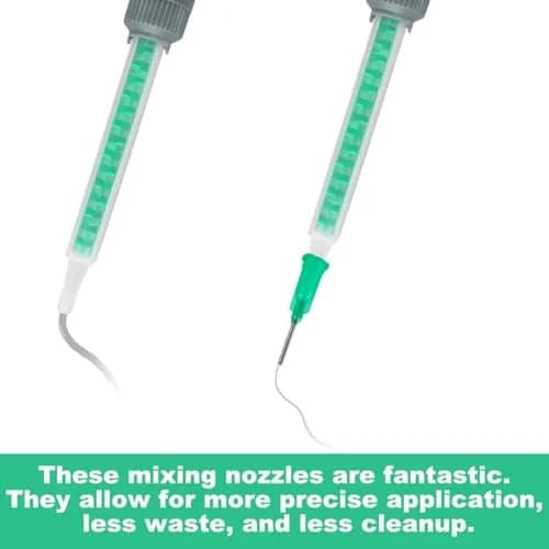 FRIGIIRE Green Static Mixing Nozzles for 50ml Dual-Barrel Cartridges, 91mm (3.6in) | 20-Piece Pack for 1:1 & 2:1 Ratios thumbnail 2