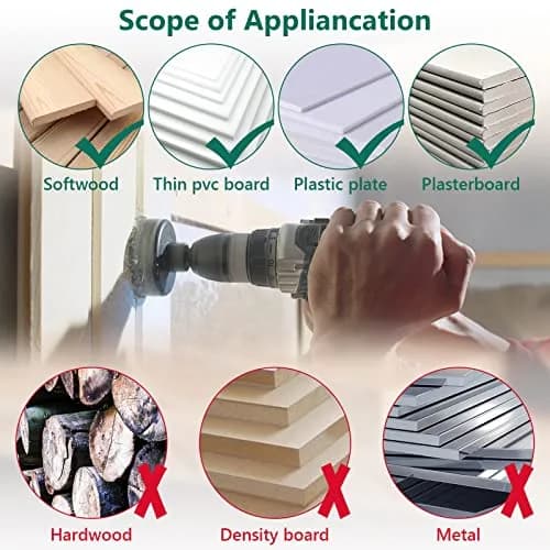 HYCHIKA 19-Piece Hole Saw Kit with 19-152mm Blades, Mandrels & Drill Bits | Cuts Wood, Plywood, Drywall, PVC thumbnail 7
