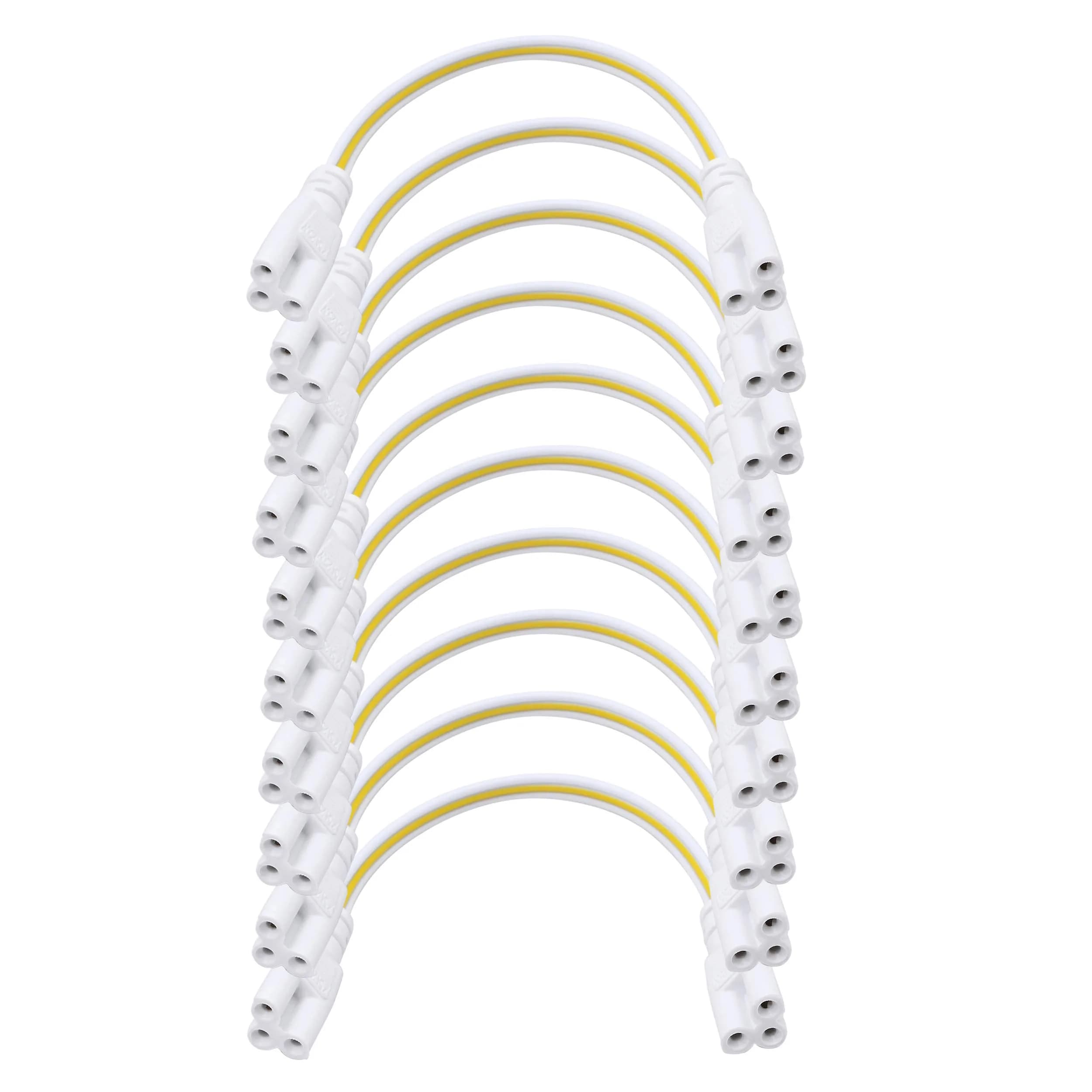 SinLoon LED Tube Lamp Holder Socket Fittings 20cm | Easy LED Connection, Durable PVC, 10pcs Pack