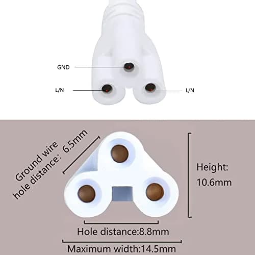 SinLoon LED Tube Lamp Holder Socket Fittings 20cm | Easy LED Connection, Durable PVC, 10pcs Pack thumbnail 5