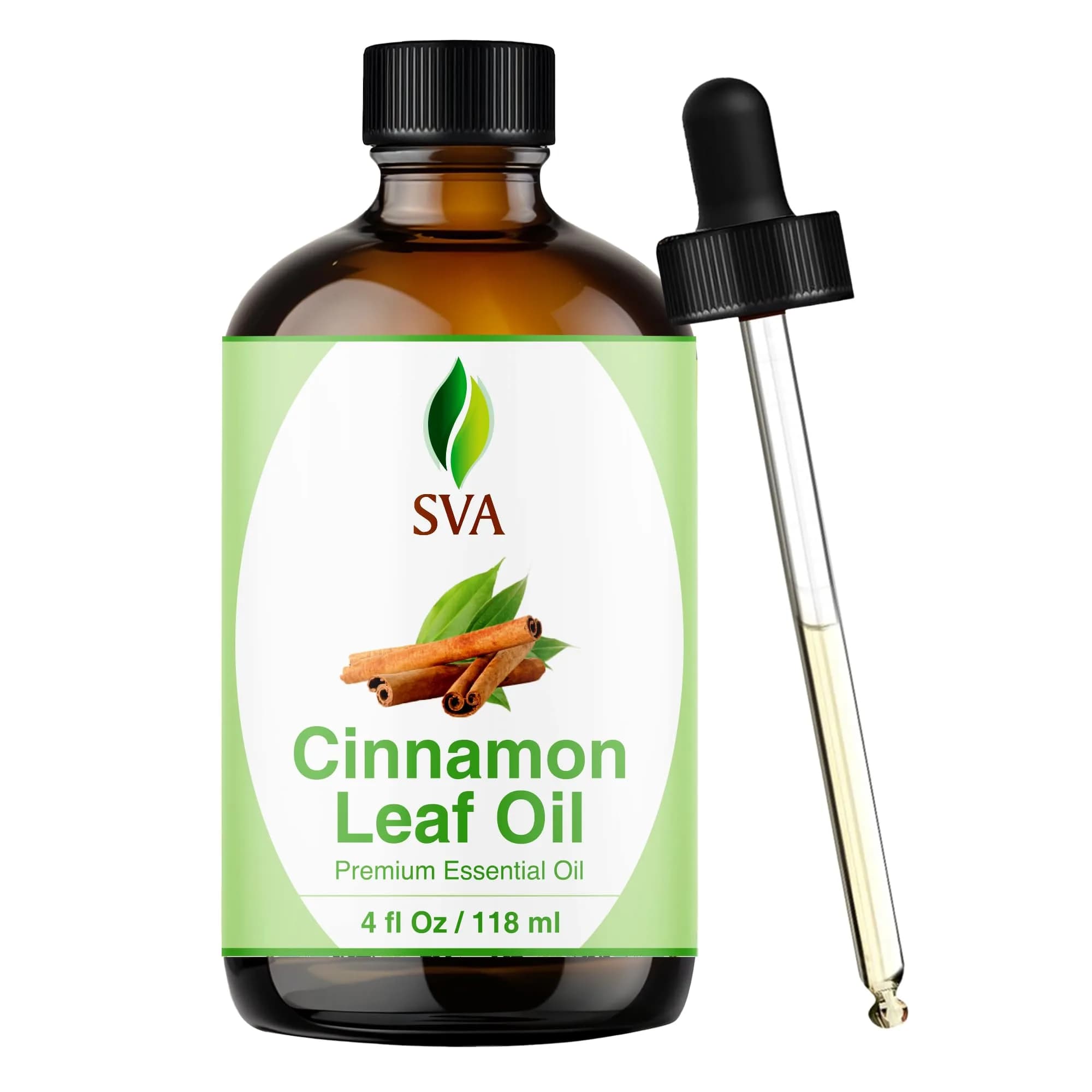 SVA ORGANICS Cinnamon Leaf Essential Oil 4 Fl Oz (118 ml) | Pure & Natural - main product image