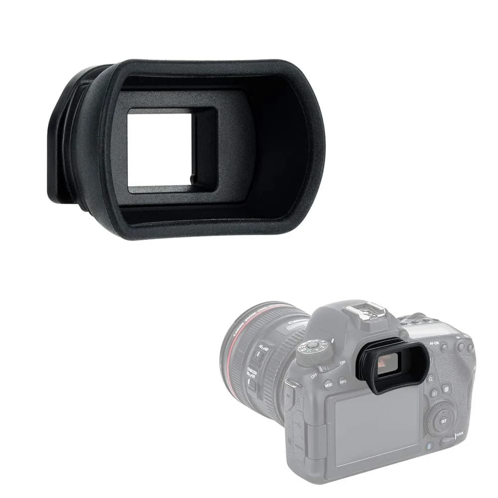 KIWIFOTOS Long Soft EF Eyecup Viewfinder for Canon Rebel T7 T6 EOS 90D 80D | Blocks Stray Light for Clearer View - main product image