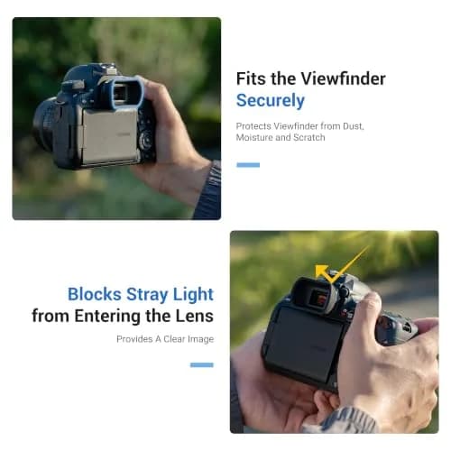 KIWIFOTOS Long Soft EF Eyecup Viewfinder for Canon Rebel T7 T6 EOS 90D 80D | Blocks Stray Light for Clearer View thumbnail 3