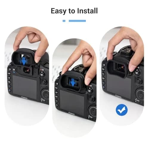 KIWIFOTOS Long Soft Viewfinder Eyecup for Canon 5D Mark IV III 7D II 1Dx II 1Ds III 1D IV III | Enhanced Comfort & Light Blocking thumbnail 5