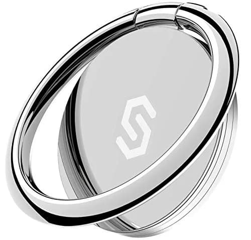 Syncwire Cell Phone Ring Holder Stand, 360° Rotation, Metal Grip, Magnetic Car Mount, Compatible with iPhone, Samsung, LG, Sony - Silver thumbnail 1