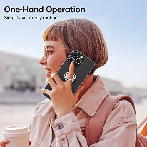 Syncwire Cell Phone Ring Holder Stand, 360° Rotation, Metal Grip, Magnetic Car Mount, Compatible with iPhone, Samsung, LG, Sony - Silver thumbnail 8