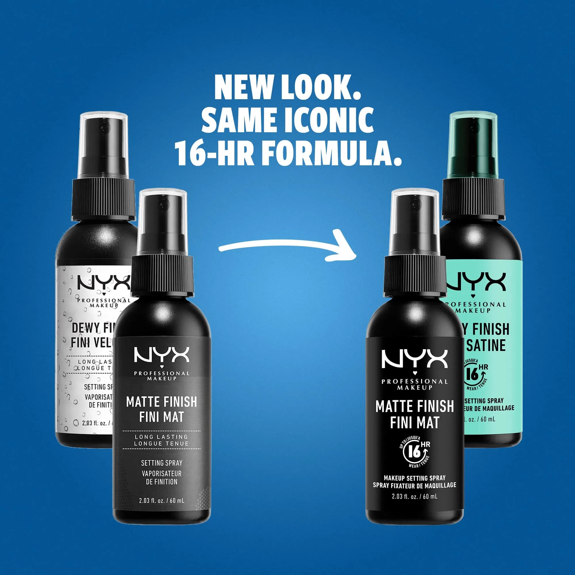 NYX PROFESSIONAL MAKEUP Matte + Dewy Finish Setting Spray - Duo Pack for 16HR Wear - view 2