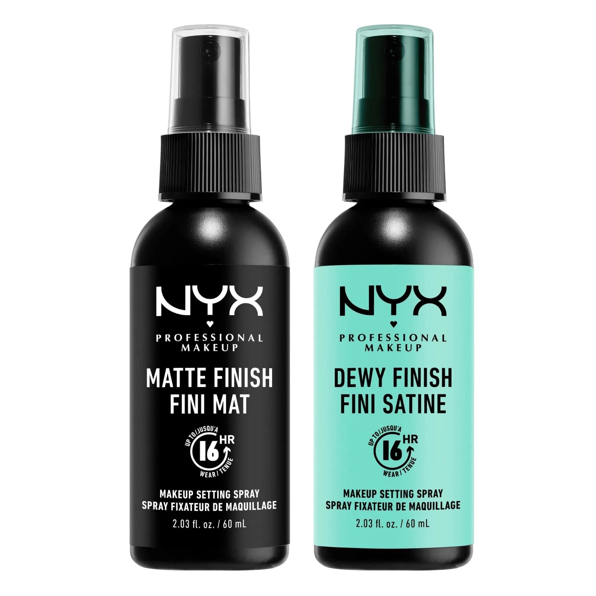 NYX PROFESSIONAL MAKEUP Makeup Setting Spray - Dewy Finish, Vegan Formula | Lightweight Face Mist for 16HR Wear — Matte + Dewy / Matte & Dewy