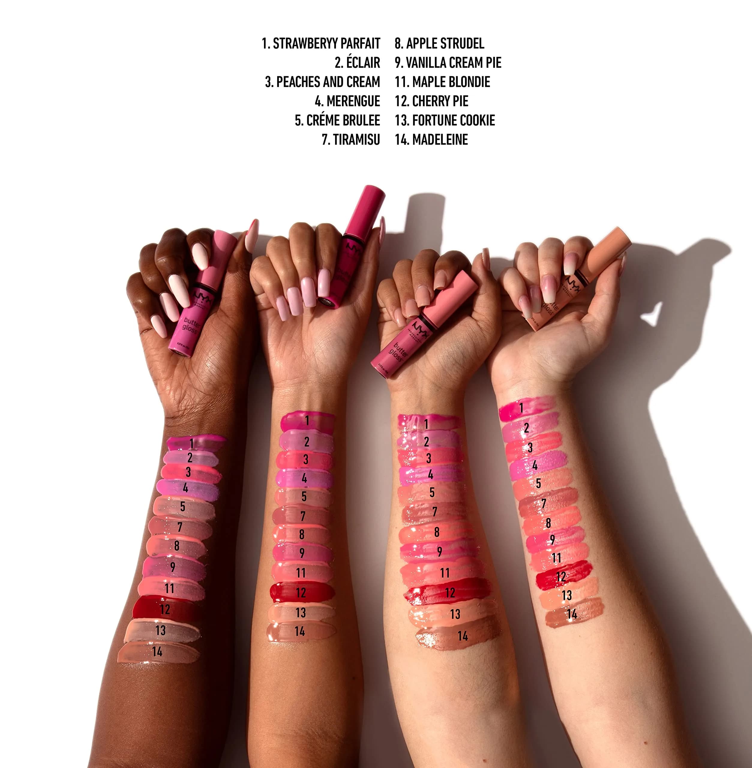 NYX PROFESSIONAL MAKEUP Butter Gloss Trio (Angel Food Cake, Creme Brulee, Madeleine) | Sheer to Medium Coverage - view 4