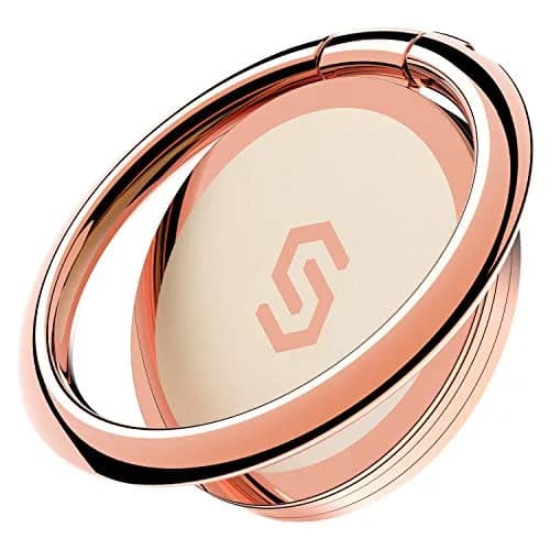 SYNCWIRE Rose Gold Cell Phone Ring Holder Stand with Magnetic Car Mount Compatibility | 360° Rotation, 180° Adjustable thumbnail 1