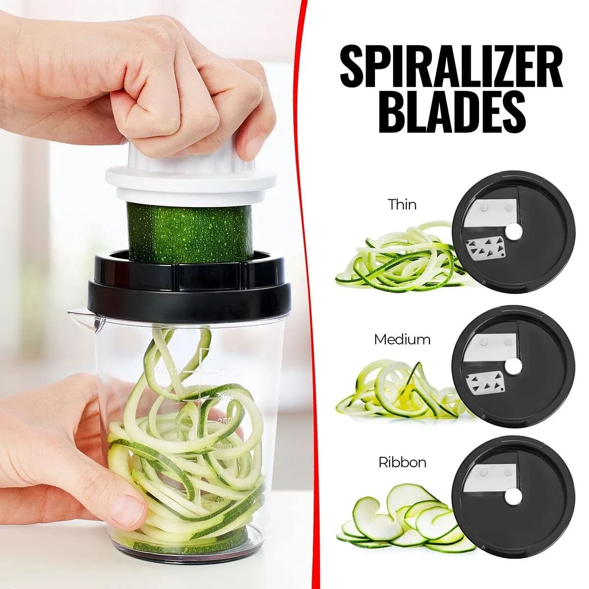 Fullstar 8-in-1 Vegetable Spiralizer & Slicer | Compact Stainless Steel Blades for Zucchini Noodles & Veggie Pasta - view 3