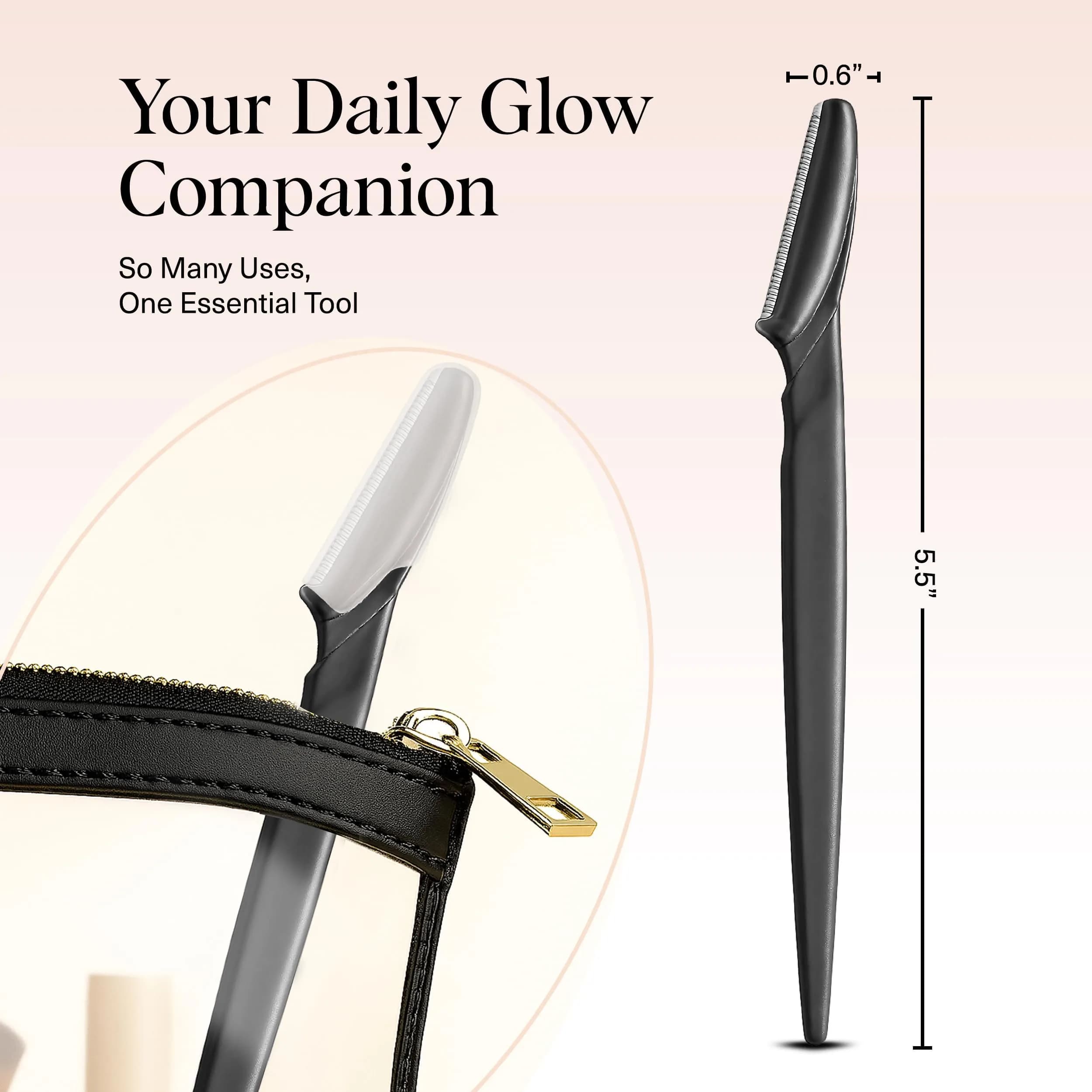 Kitsch Dermaplane Razor for Women Face – Black, 12 Count | Gentle Exfoliation & Peach Fuzz Removal - view 5