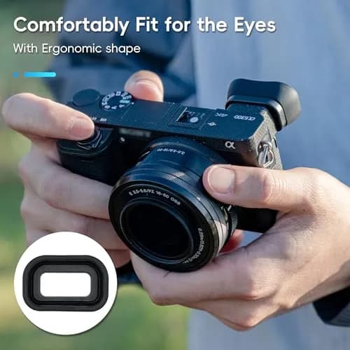 Kiorafoto Extended Eyecup Viewfinder for Sony A6000 A6100 A6300 | Blocks Light & Protects Viewfinder thumbnail 5