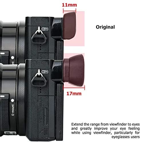 Kiorafoto Extended Eyecup Viewfinder for Sony A6000 A6100 A6300 | Blocks Light & Protects Viewfinder thumbnail 6