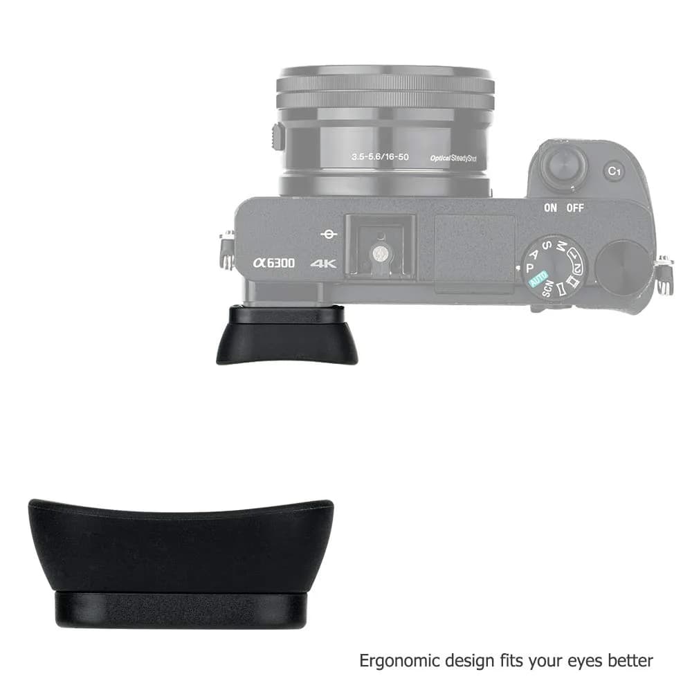 Kiorafoto Extended Eyecup Viewfinder for Sony A6000 A6100 A6300 | Blocks Light & Protects Viewfinder - view 9