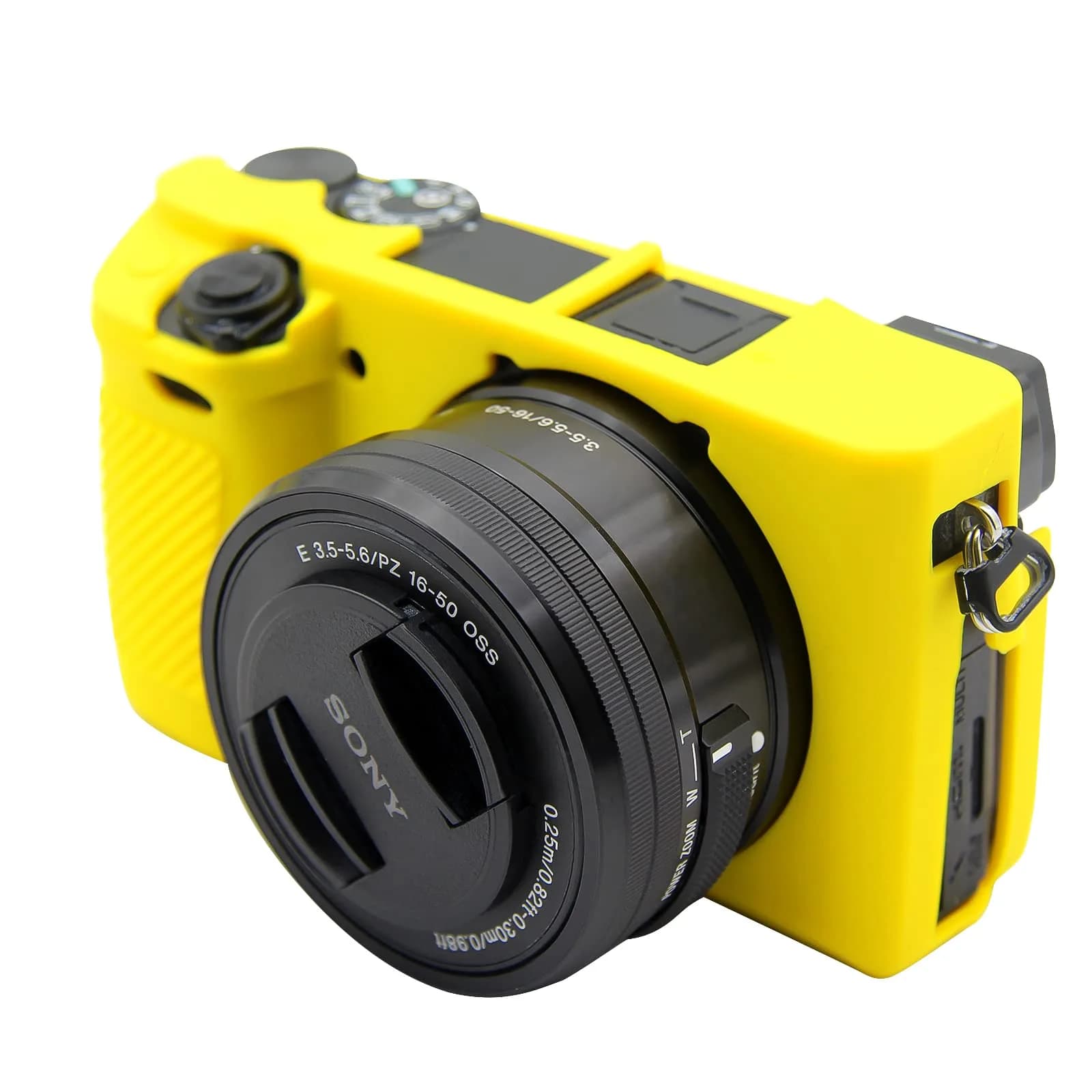 Easy Hood Yellow Silicone Camera Case for Sony Alpha A6100 A6300 A6400 Cameras | Lightweight & Durable Protection — Yellow