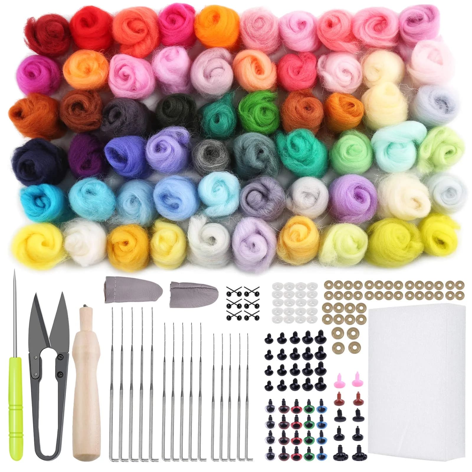 JUPEAN Needle Felting Kit 60 Colors Wool Felting Supplies for Beginners in India