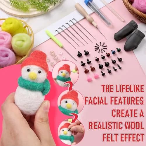 JUPEAN Needle Felting Kit 60 Colors Wool Felting Supplies for Beginners in India thumbnail 6