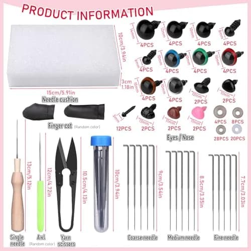 JUPEAN Needle Felting Kit 60 Colors Wool Felting Supplies for Beginners in India thumbnail 2
