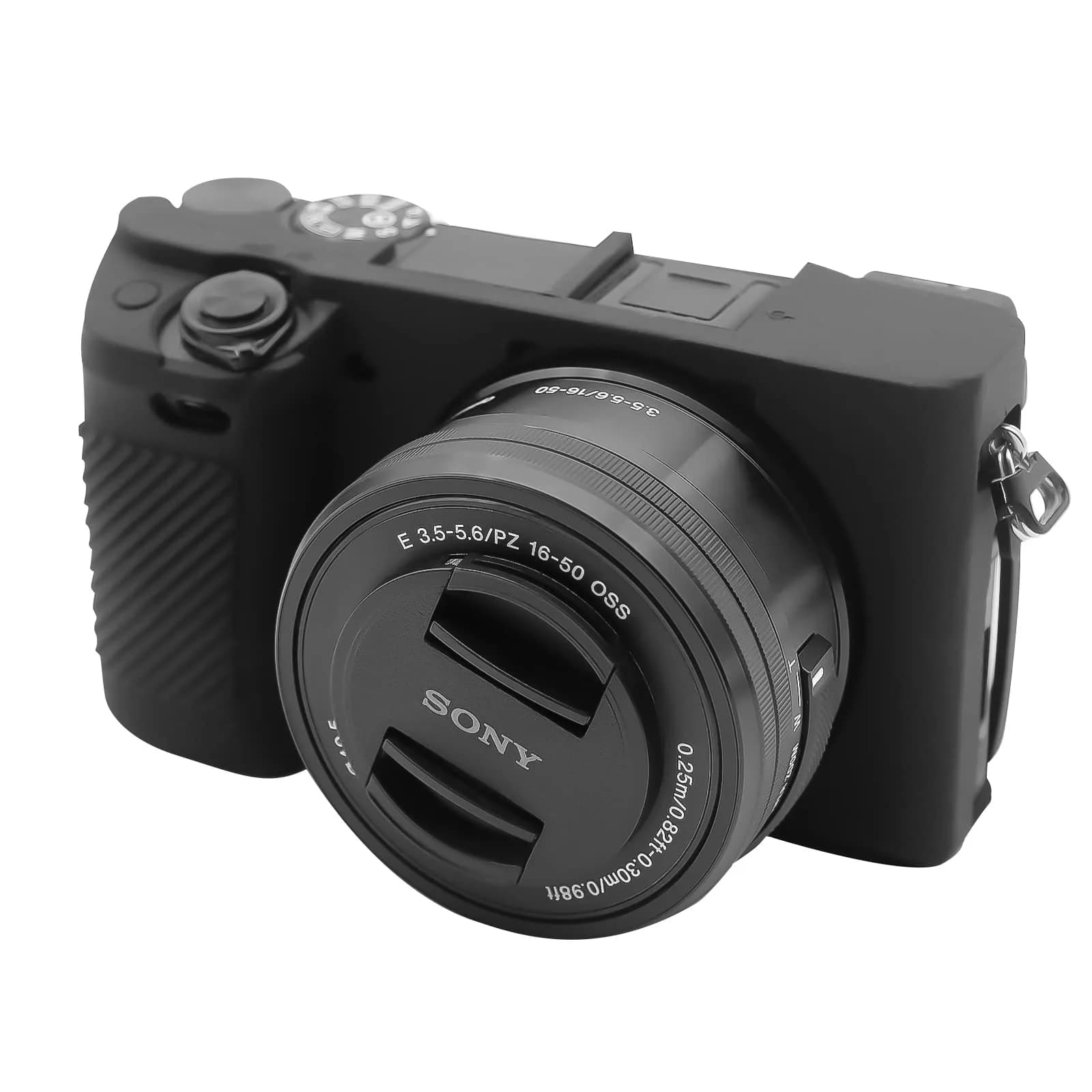 Easy Hood Black Silicone Camera Case for Sony Alpha A6100 A6300 A6400 Cameras | Protective Skin - main product image