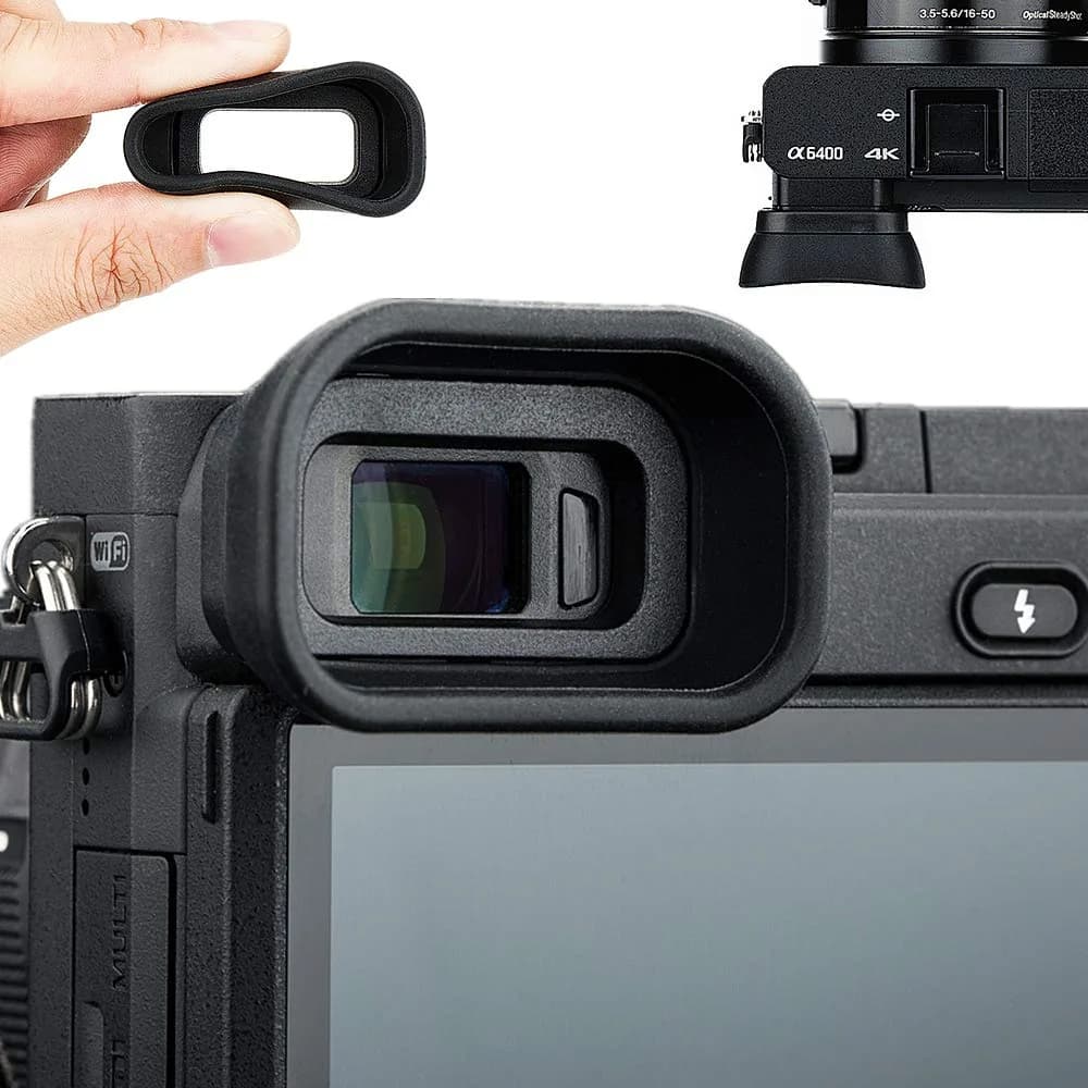 Kiorafoto Extended Eyecup for Sony Alpha A7C Camera | Protects Viewfinder from Impact & Light — for A6400 A6500 A6600