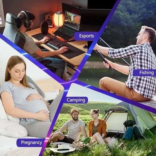 SUNFICON Inflatable Seat Cushion Blue 43cm x 41cm x 2.5cm (18'' x 16'' x 1'') | Pressure Relief for Chairs and Wheelchairs thumbnail 10