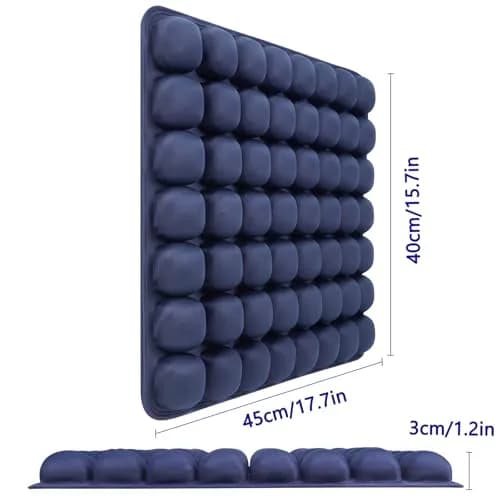 SUNFICON Inflatable Seat Cushion Blue 43cm x 41cm x 2.5cm (18'' x 16'' x 1'') | Pressure Relief for Chairs and Wheelchairs thumbnail 5