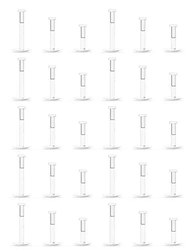 Lcolyoli Clear Push Top Piercing Retainers 16G (1.2mm) | 30-Piece Value Pack with Mixed Lengths thumbnail 1