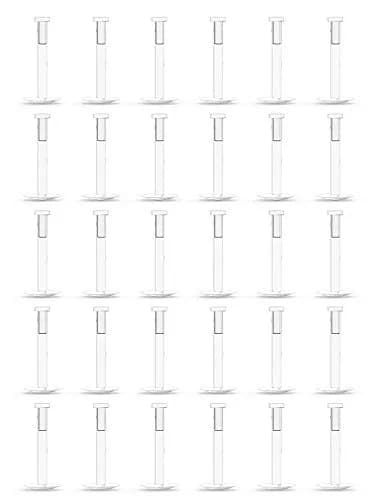 Lcolyoli Clear Push Top Piercing Retainers 16G (1.2mm) 10mm | 30-Piece Value Pack for Work & Daily Wear thumbnail 1